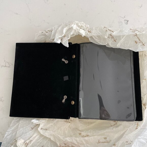 Burnes Mini Max 4" x 6" Photo Album Ribbed Leaf Style Holds 60 Pics Silv Blk - Picture 7 of 9